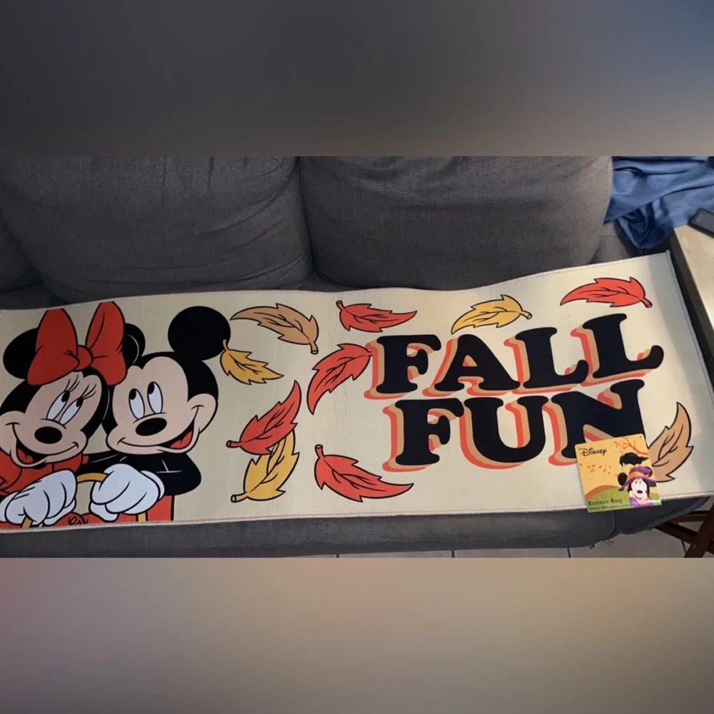 Fall Mickey & Minnie Runner Rug (PLEASE READ DESCRIPTION) - Picture 4 of 8